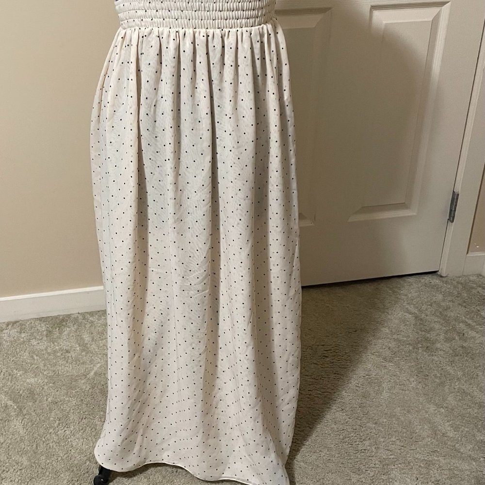 Chiffon By American Apparel | Black Dotted Maxi Skirt